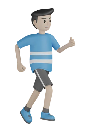 Hombre corriendo  3D Illustration