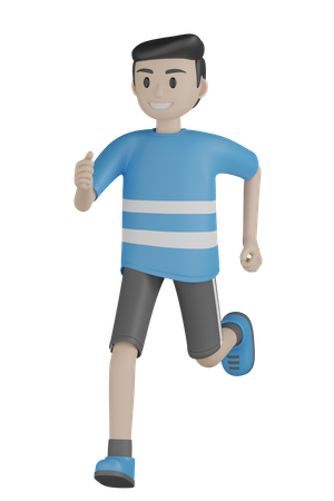 Hombre corriendo  3D Illustration