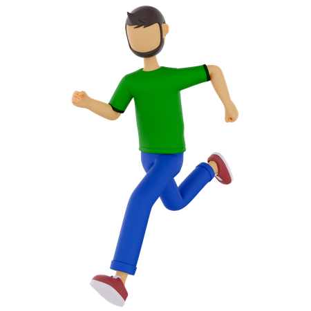 Hombre corriendo  3D Illustration