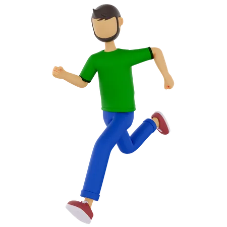 Hombre corriendo  3D Illustration