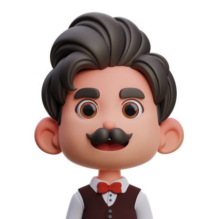 Hombre crupier  3D Icon