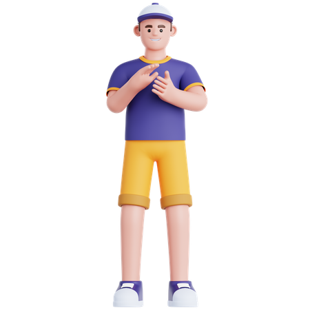 Hombre dando aplausos  3D Icon