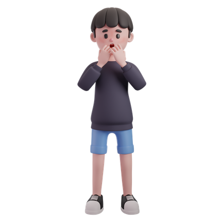 Hombre dando expresión de sorpresa  3D Icon