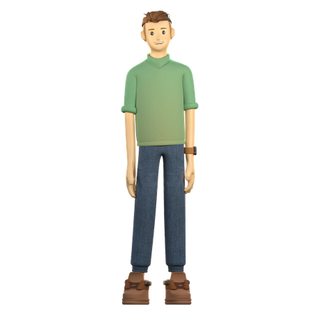Hombre dando pose de pie 3D Icon