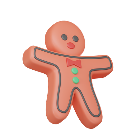Hombre de jengibre  3D Icon