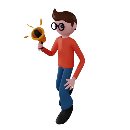 Hombre de marketing  3D Illustration