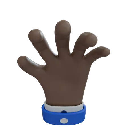 Mano de hombre de negocios agarrando mano marrón  3D Icon