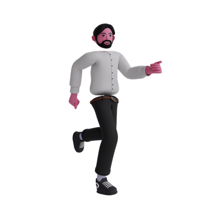 Hombre de negocios caminando  3D Icon