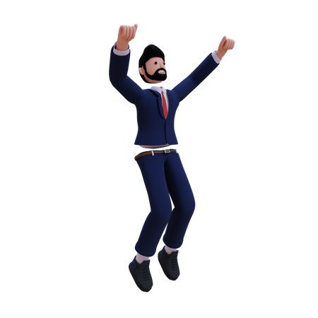 Hombre de negocios exitoso  3D Icon