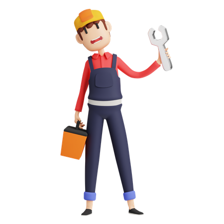 Hombre de servicio  3D Icon