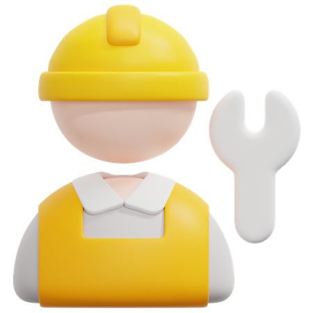 Hombre de servicio  3D Icon