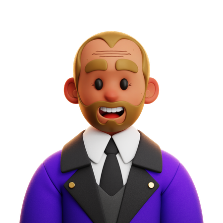 HOMBRE DE TRAJE PÚRPURA  3D Icon