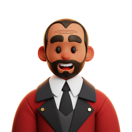 HOMBRE DE TRAJE ROJO  3D Icon