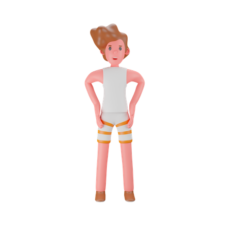 Hombre de vacaciones con pantalones cortos  3D Icon