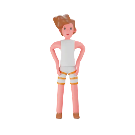 Hombre de vacaciones con pantalones cortos  3D Icon