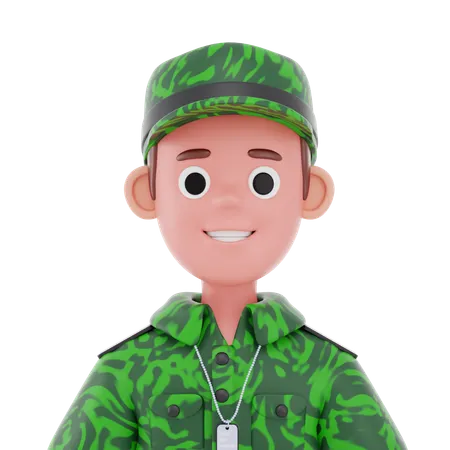 Hombre del ejército  3D Icon