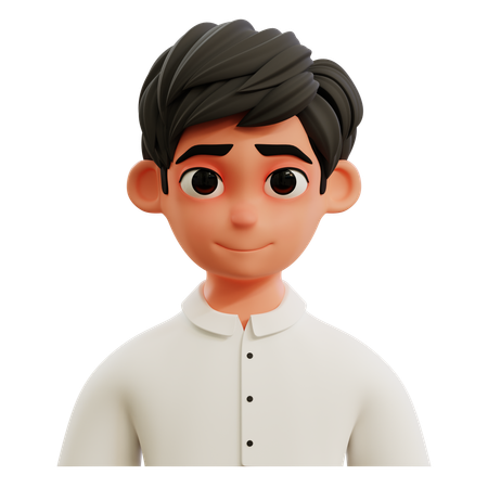 Hombre en camisa avatar  3D Icon