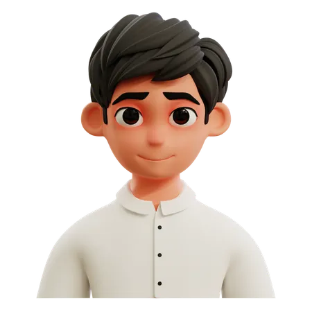 Hombre en camisa avatar  3D Icon