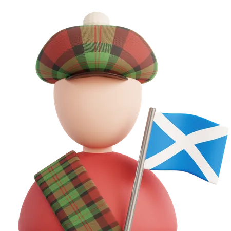 Hombre escocés  3D Icon