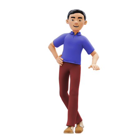 Hombre feliz  3D Illustration