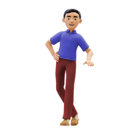 Hombre feliz  3D Illustration