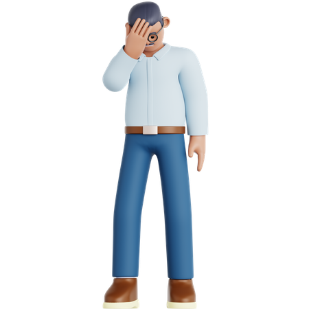 Hombre frustrado  3D Icon