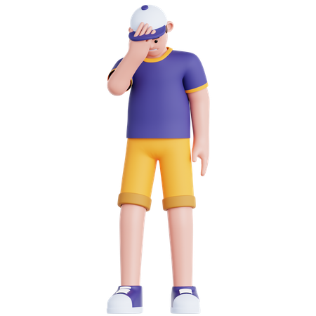 Hombre frustrado  3D Icon