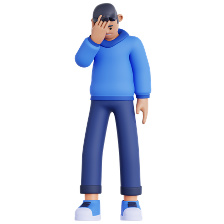 Hombre frustrado  3D Icon