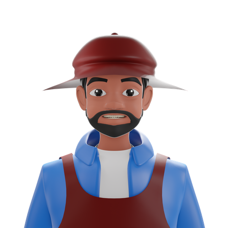 Granjero  3D Icon