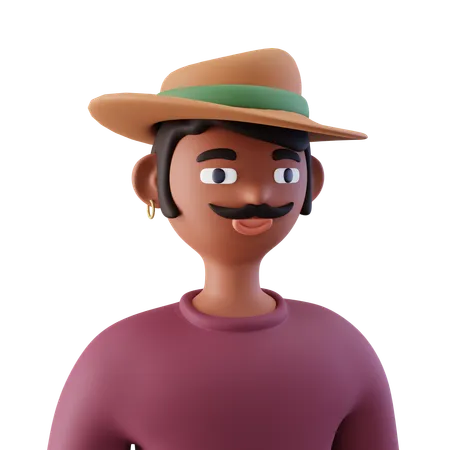 Hombre guapo  3D Icon