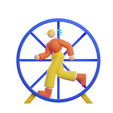 Hombre haciendo acróbata  3D Icon