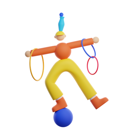 Hombre haciendo acróbata  3D Icon