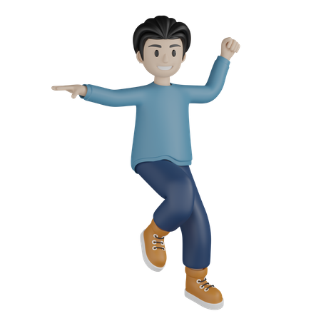 Hombre haciendo animaciones  3D Icon