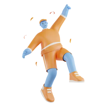 Hombre bailando  3D Illustration