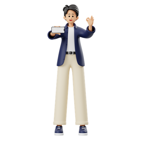 Hombre haciendo marketing de productos  3D Icon