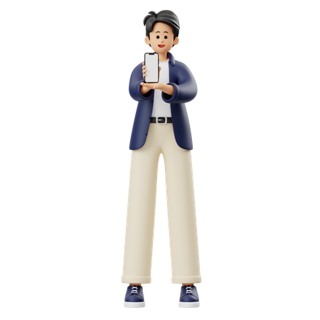 Hombre haciendo marketing móvil  3D Icon