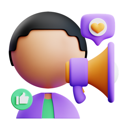 Influencer masculino  3D Icon