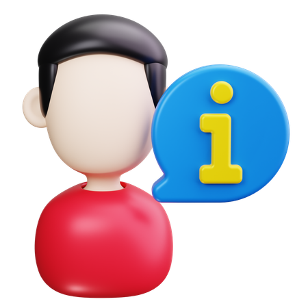 Información del hombre  3D Icon