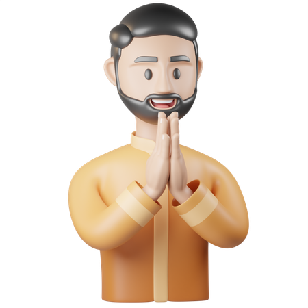 El hombre islámico perdona  3D Icon