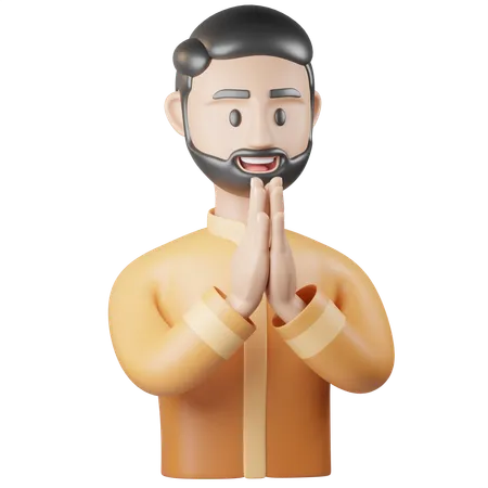 El hombre islámico perdona  3D Icon