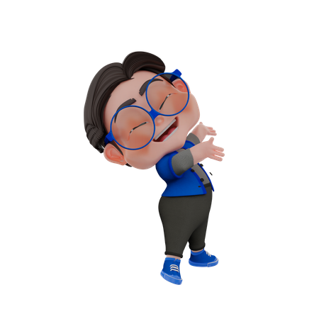 Hombre mostrando algo  3D Illustration