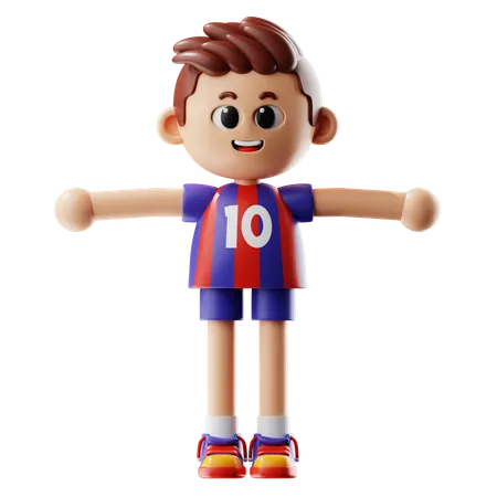 Hombre mostrando T POSE  3D Illustration