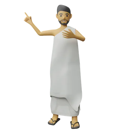 Personajes De Hajj Y Umrah Asi Como Hajj Virtual 3D Illustration