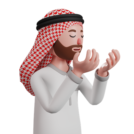 Hombre musulmán rezando  3D Icon