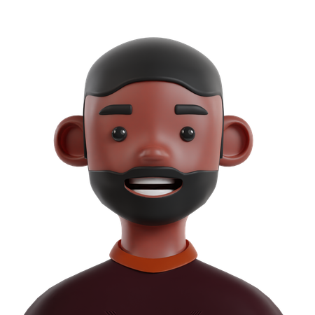 Hombre negro  3D Icon