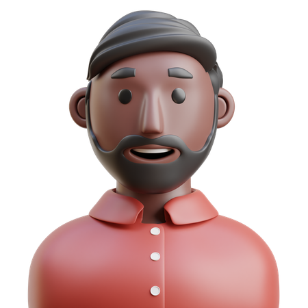 Hombre negro  3D Icon