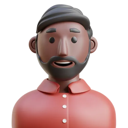 Hombre negro  3D Icon