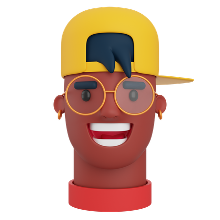 Hombre negro  3D Icon