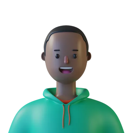 Hombre negro  3D Illustration