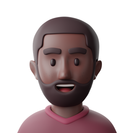 Hombre negro  3D Icon